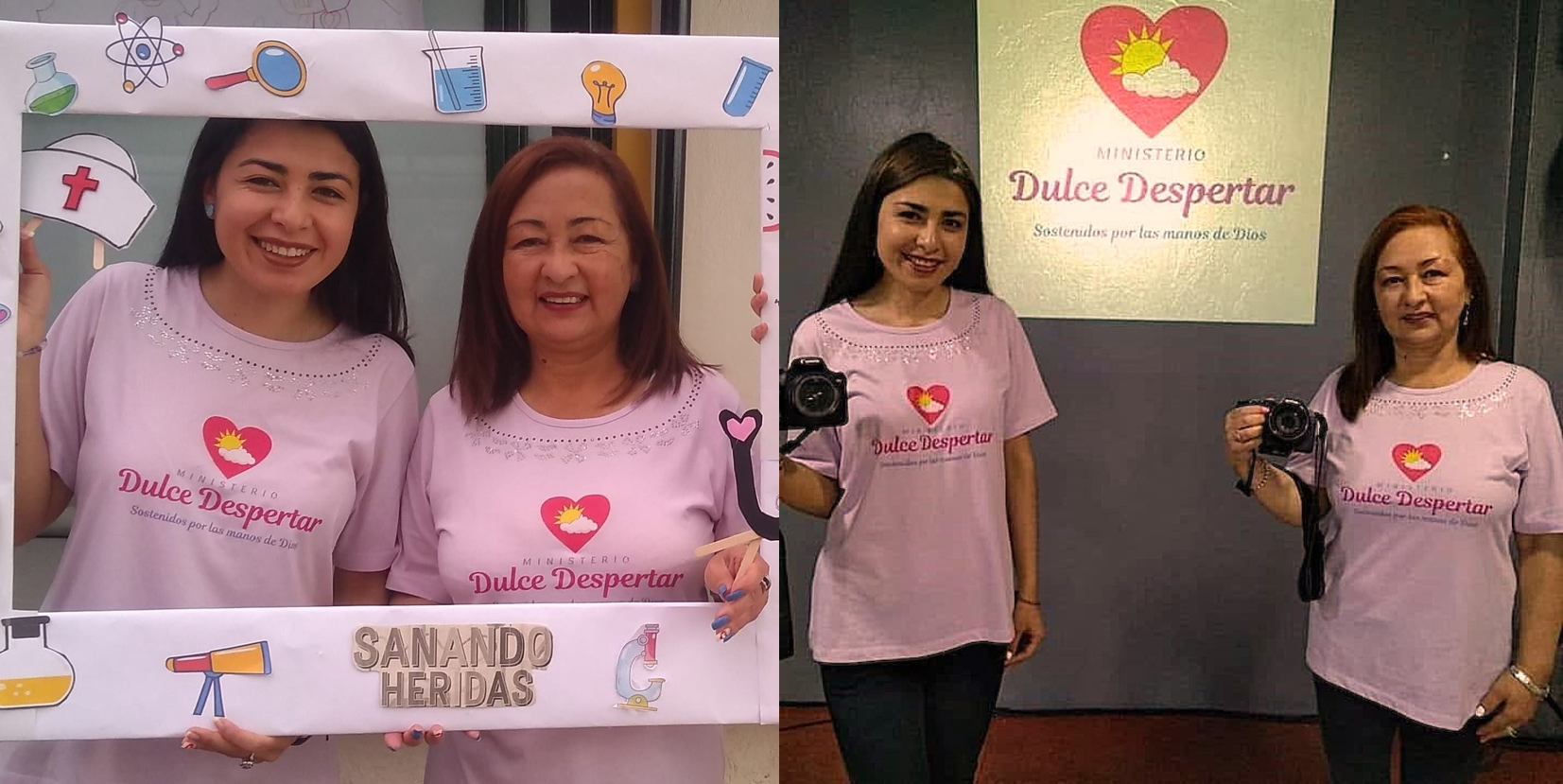 Luz Marina Caldas Pérez y Paula Andrea Fuentes Caldas, fundadoras del Ministerio Dulce Despertar